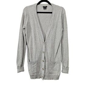 ❤️Calvin Klein Jeans Long Gray Button Cardigan Cotton Knit Sweater
